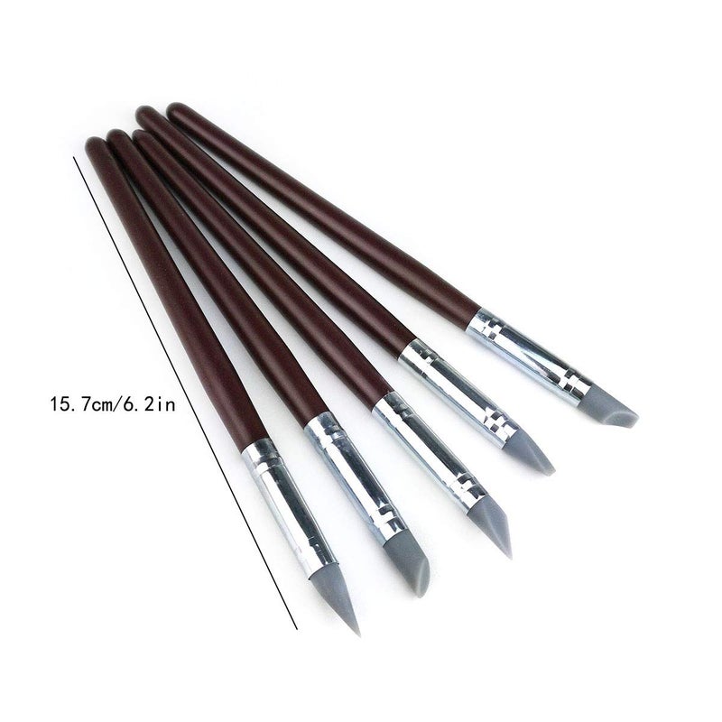 Hamineler 20Pcs Silicone Clay Sculpting Tool Clay Shaping Modeling Wipe Out Tools, Modeling Dotting Tool Pottery Sculpture Carving Tools - Image 2